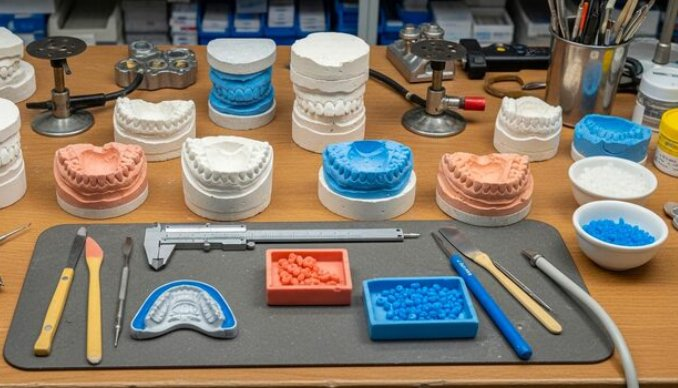 Espace de travail du laboratoire dentaire