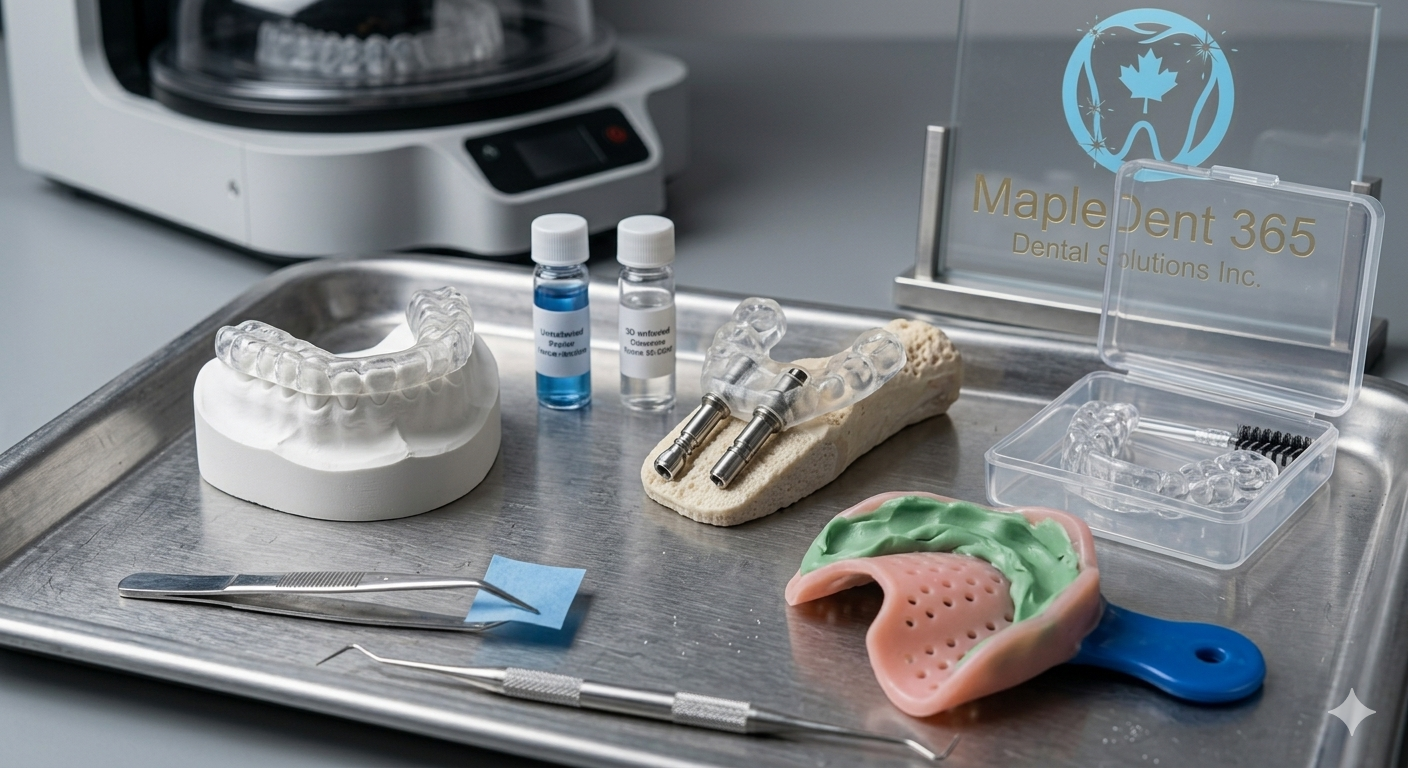 Guide chirurgical et composants prothétiques en stock chez Mapledent 365